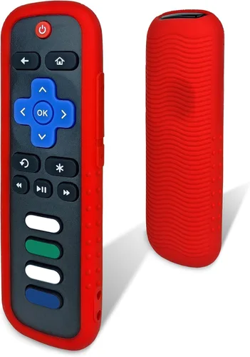Miniatura 9 de Funda protectora para control remoto Roku, material de silicona respetuoso con el medio ambiente, a prueba de caídas, a prueba de polvo, lavable