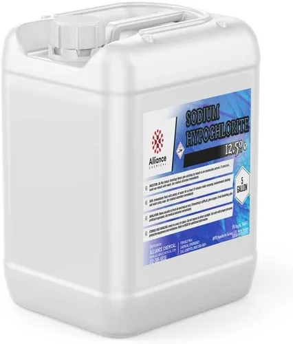 Solución de hipoclorito de sodio 12.5% - Cubo de 5 galones - Alta pureza para limpieza de piscinas, tratamiento de agua y más aplicaciones versátiles
