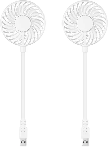Tujoe 2 unidades de ventilador USB mini ventilador portátil para rotación de 360 grados USB ventilador de escritorio pequeño ventilador personal
