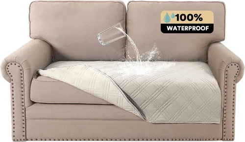 Miniatura 38 de PrinceDeco - Funda para sofá reclinable 100% impermeable, funda para sofá para sala, protector de muebles resistente al agua con correas elásticas