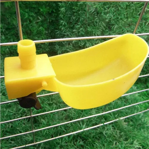 Miniatura 5 de 12 tazas de agua de codorniz para palomas, bebedero automático para pájaros para jaula, cría de aves de corral (amarillo)