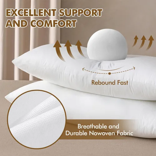 Miniatura 2 de MIULEE - Inserto de almohada de 14x36 pulgadas, almohada decorativa rectangular para cama, sofá, sillón, relleno de microfibra virgen lumbar