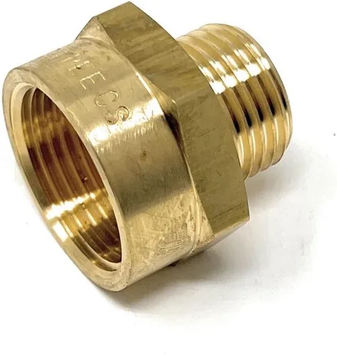Miniatura 27 de Adaptador de latón sin plomo Cascada, rosca G británica BSPP macho a NPT hembra (1" x 1" (1 pieza))