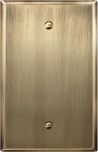 Miniatura 22 de LIDER Placa de Pared de Metal en Blanco, Cubierta de Tomacorriente en Blanco de Acero Inoxidable, Resistente a la Corrosión, Tamaño Mediano 1-Gang