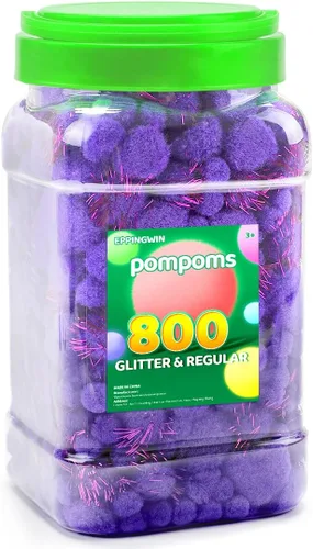 Miniatura 23 de Eppingwin 90 PCS Pompones Multicolores, Pompones Suaves de 1.5 Pulgadas para Manualidades, Colores Surtidos Pompones Grandes para Artes