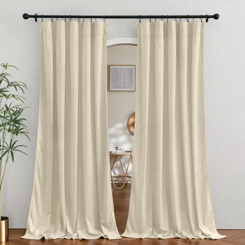 Miniatura 30 de RYB HOME Cortinas de terciopelo verde oliva de 72 pulgadas de largo, cortinas opacas con aislamiento térmico, tratamiento de ventana, decoración