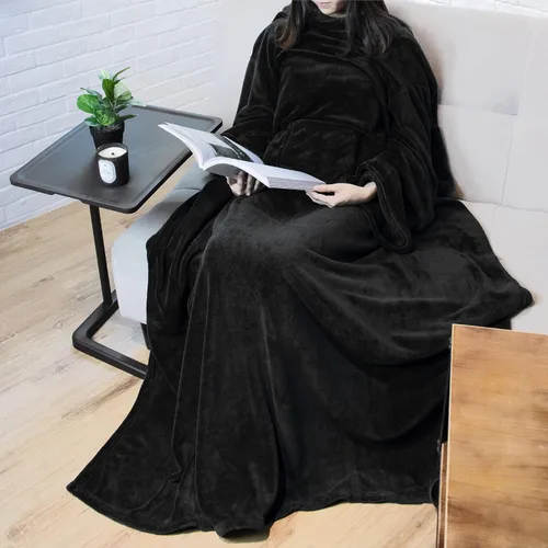 Miniatura 6 de PAVILIA Wearable Blanket with Sleeves for Adult Women Men, Cozy Fleece Warm Wrap Throw with Arms, Gifts for Christmas, Wife
