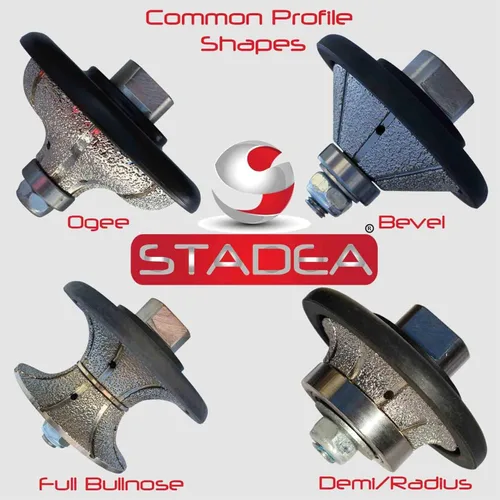 Miniatura 3 de Rueda de perfil de diamante Ogee 3/4 "para pulidora húmeda de piedra molinillo granito mármol hormigón