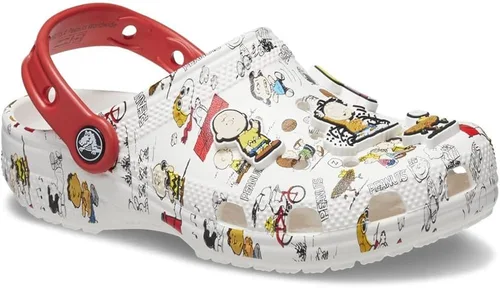 Miniatura 2 de Crocs Zuecos de Snoopy clásicos unisex para niños, BlancoMulticolor