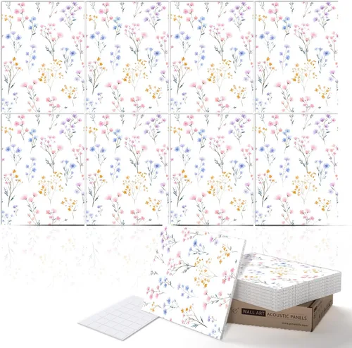 Miniatura 12 de PINWELIFE® Paneles acústicos para pared, paneles absorbentes a prueba de sonido, para el hogar y la oficina, amortiguadores decorativos absorbentes