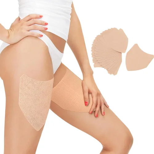 Miniatura 2 de 20 Pcs Thigh Inner Anti Chafing Sticker, V Shaped Skin Color Elastic Non Woven Fabric Self Adhesive Thigh Rubbing Prevention Friction Patches
