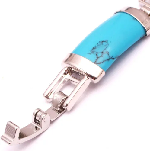 Miniatura 6 de JOE FOREMAN Buddhism Wish - Pulsera plateada para mujer y niña, 7 pulgadas