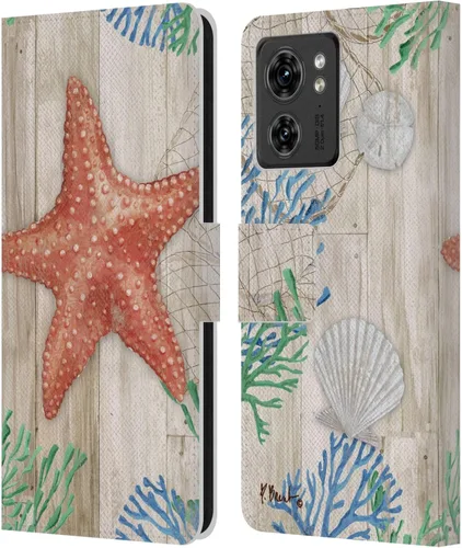 Miniatura 19 de Head Case Designs Funda de piel con licencia oficial de Paul Brent Agate Mermaid Coastal para Motorola Moto Edge 40