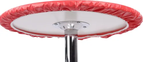 Miniatura 3 de Yourtablecloth Mantel redondo ajustable de vinilo resistente con parte trasera de franela de colores vibrantes, mantel elástico ideal para comedor