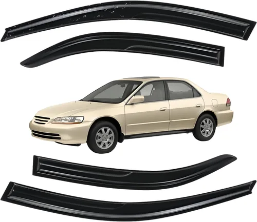Miniatura 154 de Viseras para ventanas para Mazda 3 Sedán 4 puertas 2004 2005 2006 2007 2008 2009 estilo JDM Mugen, deflector de viento, protector solar y de lluvia