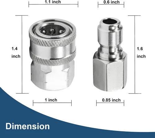Miniatura 7 de Raincovo Inyector aguas abajo para lavadora a presión, Kit de inyector químico, Inyector de jabón, Accesorios de conexión rápida, Juego