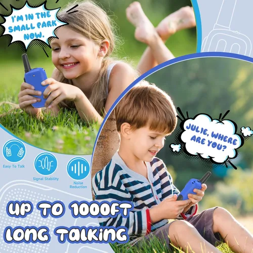 Miniatura 4 de Holiky Juguetes para Niños y Niñas de 5-7 Años, Walkie Talkies para Niños Alcance de 1000 Pies 2 Canales Radio de 2 Vías Juguete Regalos de Navidad