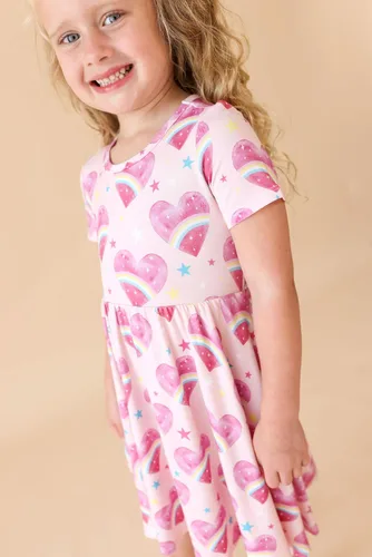 Miniatura 75 de Posh Peanut - Vestidos para niñas – Vestido suave para niña hecho con viscosa de bambú – Vestidos de otoño, primavera y verano para niñas