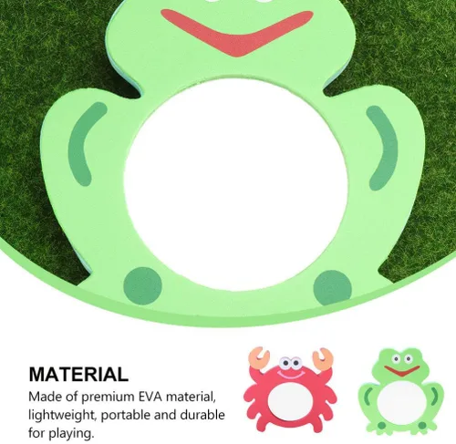 Miniatura 5 de Juego de 2 piezas de juguete de baño de espejo en forma de rana interactivo para bebés, juguetes de ducha para niños, juguete de bañera de ducha