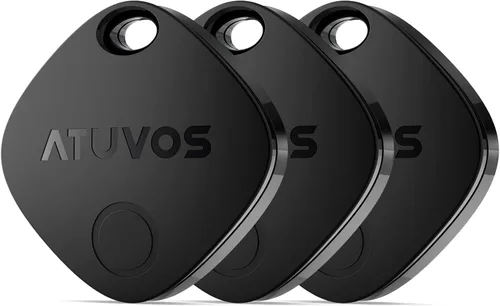 Etiquetas de seguimiento ATUVOS Air Tracker - Paquete de 3, rastreador de equipaje Bluetooth funciona con Apple Find My (solo iOS, no para Android),