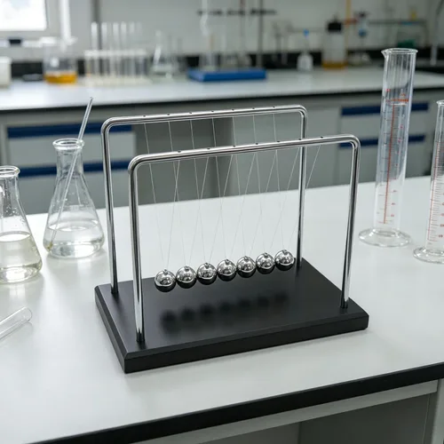 Miniatura 3 de QLKUNLA Newtons Cradle Balance Balls Science Physics Gadget Decoración de escritorio Juguete de movimiento cinético para el hogar y la oficina, 7