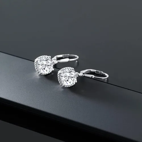 Miniatura 42 de Gem Stone King Aretes colgantes de plata de ley 925 de 0.315 pulgadas para mujer