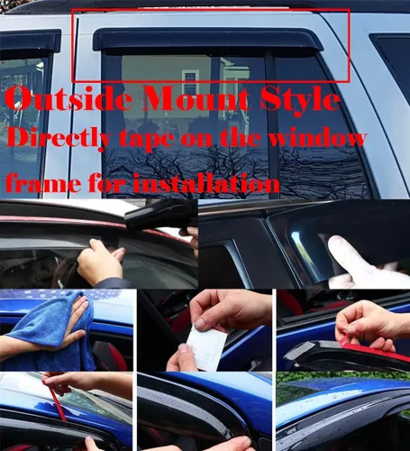 Miniatura 5 de Viseras tintadas de humo para ventana, protector de ventilación, deflector compatible con Chevrolet Equinox 2010-2017