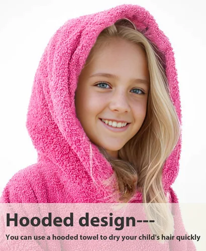 Miniatura 3 de MissShorthair Toalla Poncho para niños, toalla de playa con capucha para niña y niño, poncho de surf, bata de baño, toalla de baño de microfibra