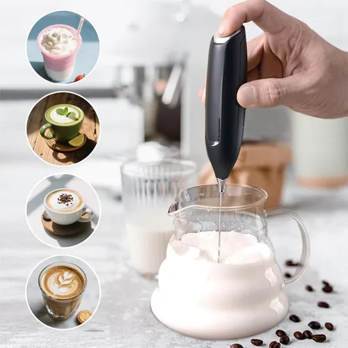 Miniatura 3 de Espumador de leche con batería de mano, varita silenciosa para espumador de café eléctrico, mezclador de bebidas para café, café con leche