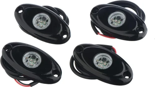 Miniatura 5 de Luces de roca LED 4PODS, de neón impermeable, luz para bajos de la carrocería para automóvil, camioneta, ATV, UTV, SUV, Jeep Offroad, lancha Azul