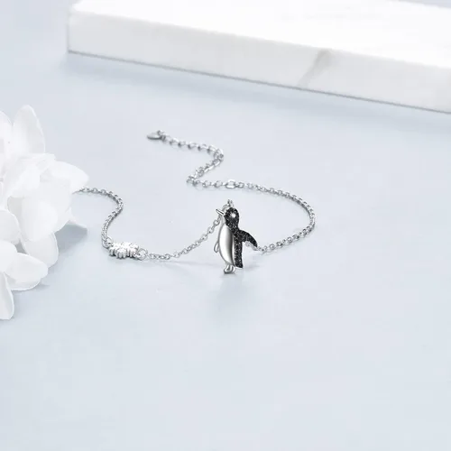 Miniatura 2 de YAFEINI Animal Bracelet Sterling Silver SlothHummingbirdAxolotlPenguinRed Panda Bracelet Cute Animal Jewelry for Women Girls Gifts