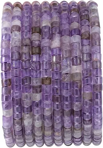 Miniatura 19 de BEADIA Cuentas de jade africano natural en cilindro corto 2x3mm 155 piezas Tubo cuentas sueltas semipreciosas para hacer joyas Diseño