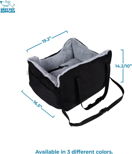 Miniatura 3 de Best Pet Supplies Cama para Casa de Perros Alfombra para Jaula Tienda Redonda Suave de Felpa para Razas Pequeñas, Medianas y Grandes - Negro, 21 x