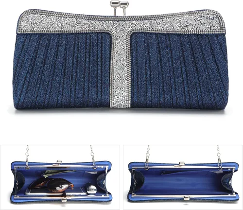 Miniatura 3 de YOJOY Rhinestone Clutch Purses for Women Purses and Handbags Formal Wedding Party Prom Purse Money Bags