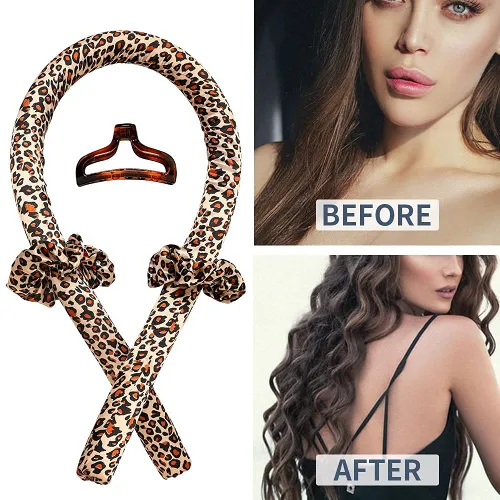Miniatura 4 de BATOUDE Diadema de Rulos sin Calor, Cinta de Seda sin Calor, Rulos para el Cabello con Clip de Garra, Ondas Suaves Naturales Perezosas, Herramienta