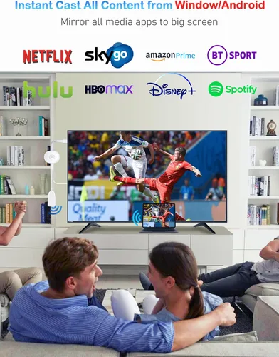 Miniatura 6 de AT-Mizhi Adaptador inalámbrico HDMI Display Dongle 4K 1080P - Pantalla de TV que refleja la fundición de i-Phone/Pad/Laptop a TV/Proyector/Monitor