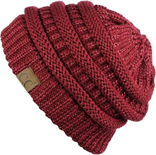 Miniatura 495 de C.C Trendy Warm Chunky Soft Stretch Cable Knit Beanie