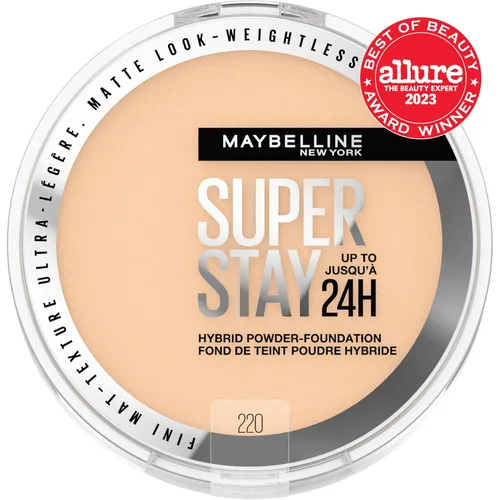Miniatura 2 de Maybelline Super Stay Hasta 24HR Base en Polvo Híbrida, Maquillaje de Cobertura Media a Completa, Acabado Mate, 220, 1 Unidad SUPERSTAY POLVO 220