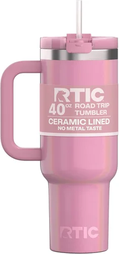 Miniatura 41 de RTIC Vaso Tumbler de Viaje por Carretera de 30 oz con Doble Pared Revestido de Cerámica Aislado Taza Portátil de Café de Viaje de Acero Inoxidable