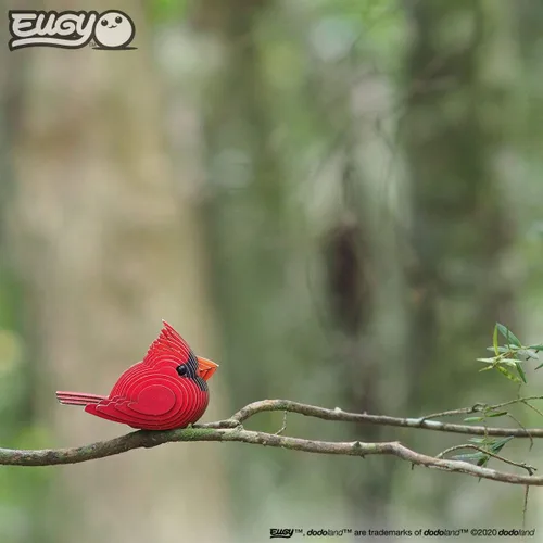 Miniatura 8 de EUGY 068 Cardinal - Rompecabezas de papel 3D ecológico [nuevo sello]