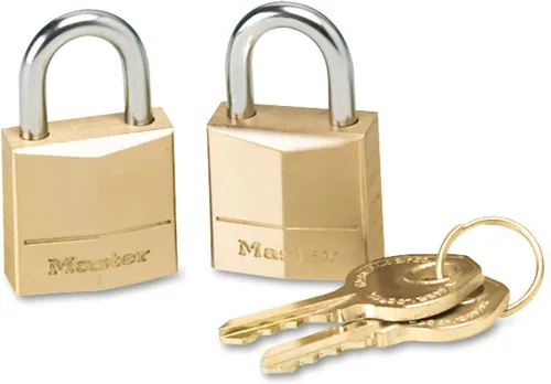 Miniatura 8 de Master Lock 120Q Candados anchos con llave, 3/4 pulgada, latón macizo, 4 unidades, 120Q