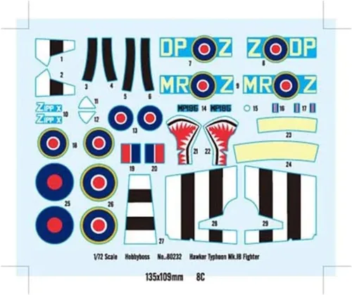 Miniatura 3 de Hobby Boss Hawker Typhoon Mk.IB Kit de construcción de modelo de avión