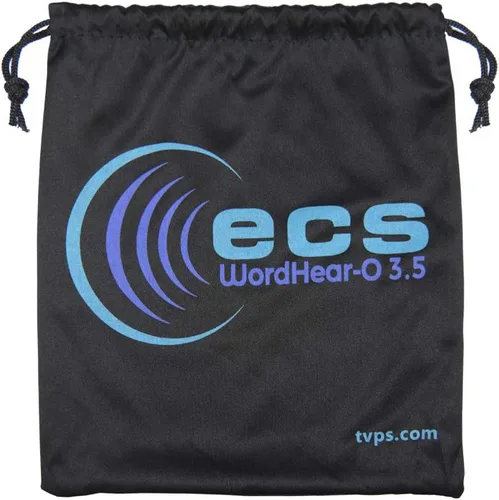 Miniatura 4 de ECS WordHear-O - Auriculares de transcripción de 0.138 in con estéreo en línea/mono y volumen, debajo de la barbilla, cable de 10 pies, clip