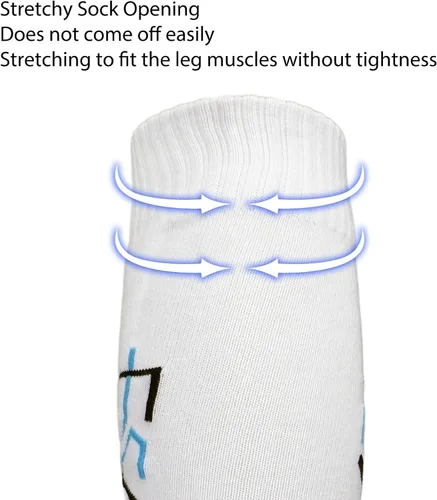 Miniatura 3 de Atyhao Medias de esgrima, calcetines de esgrima transpirables de algodón peinado grueso que absorben el sudor, elásticos para entrenamiento