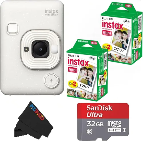 Miniatura 13 de Fujifilm Mini cámara instantánea híbrida LiPlay con mini película (bronce profundo, con 20 hojas de película)