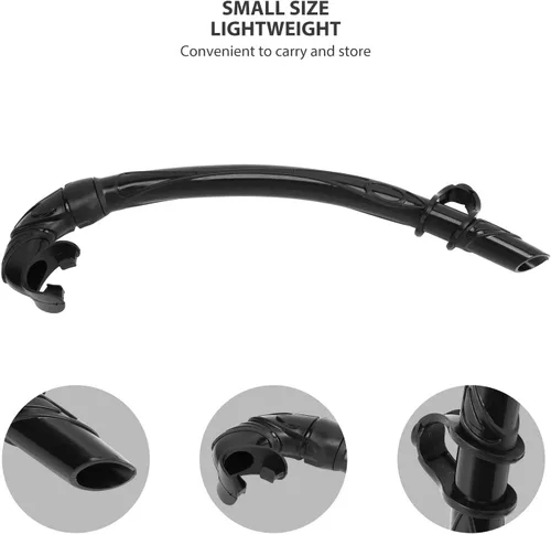 Miniatura 5 de Tubo de esnórquel, cómodo de usar, boquilla cómoda, fácil de respirar, de PVC, buceo para buceo (negro)