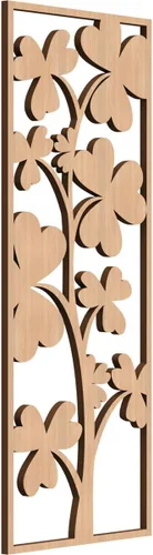 Miniatura 15 de 9 3/8 pulgadas de ancho x 24 3/8 pulgadas de alto x 1/4 pulgadas de alto, Bradford Paneles de pared decorativos de madera de calado, roble rojo rojo