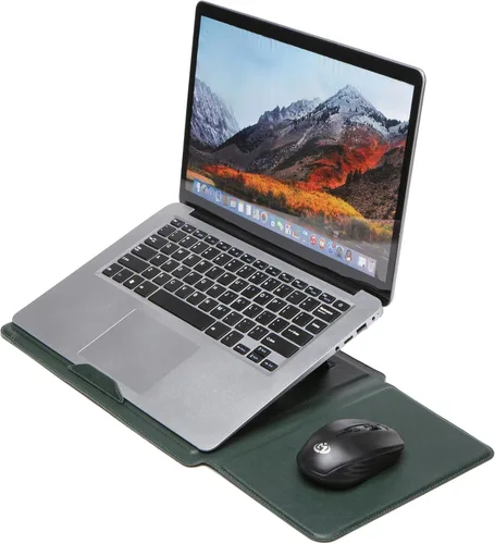 Miniatura 4 de Funda para portátil con soporte y alfombrilla para ratón 13-14 pulgadas Funda para portátil Funda para Chromebook Cubierta protectora de cuero