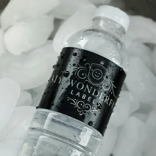 Miniatura 2 de 100 etiquetas rojas para botellas de agua de 8 x 2 pulgadas