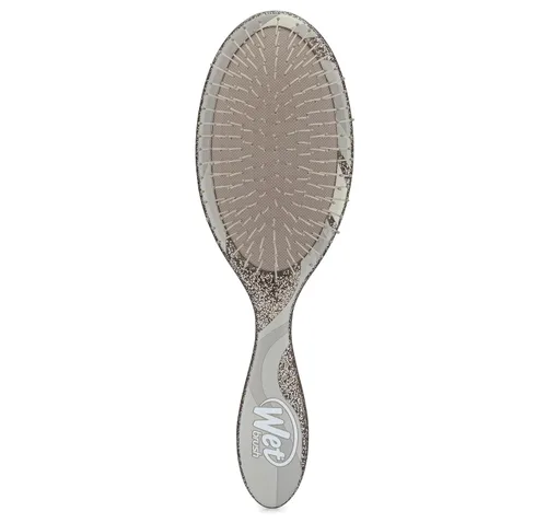 Wet Brush Cepillo desenredante original, neutro (vórtice con brillantina), cerdas IntelliFlex ultrasuaves, cepillo desenredante que se desliza a